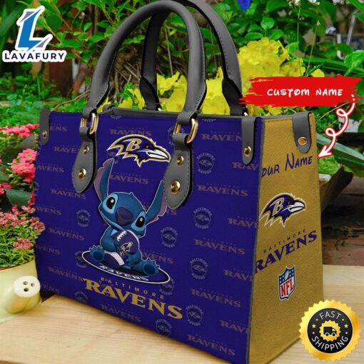 Baltimore Ravens Stitch Women Leather Hand Bag