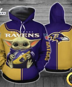 Baltimore Ravens Yoda 3d Hoodie…
