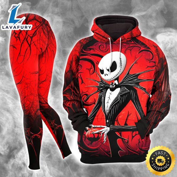 Black Red Nightmare Gothic Combo Hoodie and Leggings