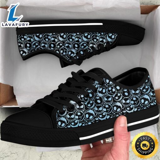 Blue JS Faces Women Low Top Canvas Shoes