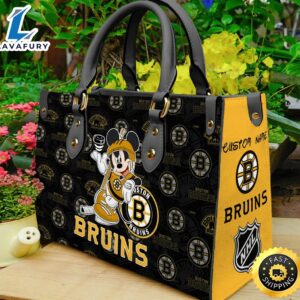 Boston Bruins NHL Mickey Women Leather Hand Bag