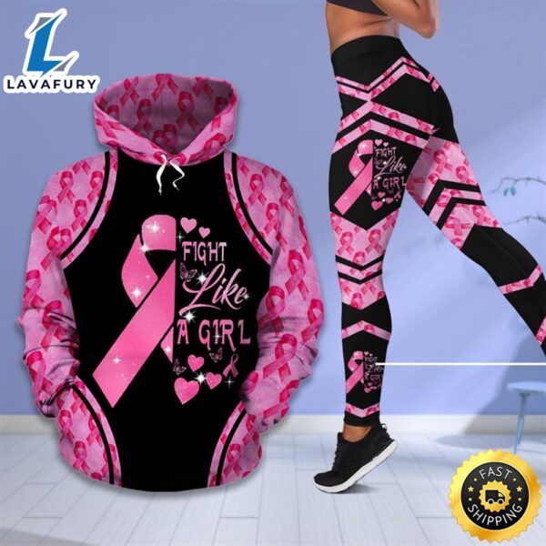 Breast Cancer Awareness Month I Wear Pink Survivor Breast Pain Fight Like A Girl Hoodie Legging_4120
