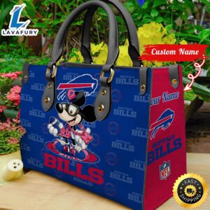 Buffalo Bills Mickey Retro Women Leather Hand Bag