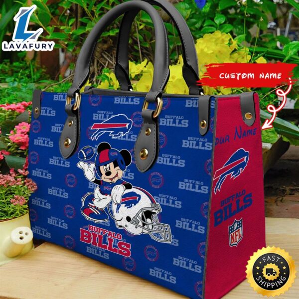 Buffalo Bills Mickey Women Leather Hand Bag