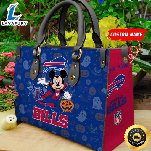 Buffalo Bills NFL Mickey Halloween Women Leather Hand Bag