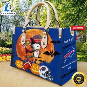 Buffalo Bills NFL Snoopy Halloween Women Leather Hand Bag
