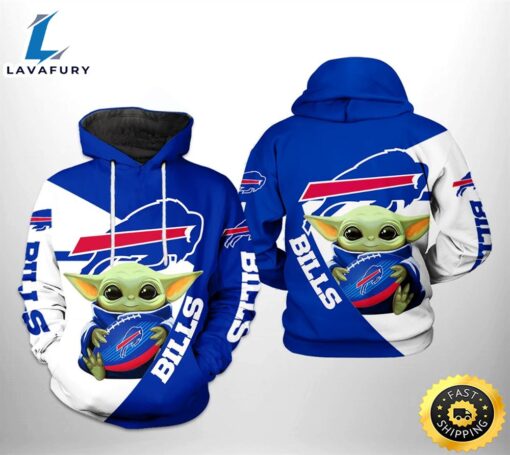 Buffalo Bills Nfl Baby Yoda Team 3d Hoodie