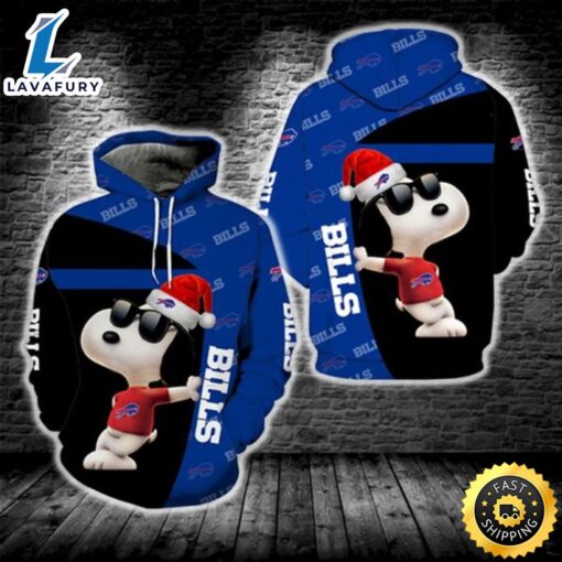 Buffalo Bills Snoopy Christmas 3d Hoodie All Over Print