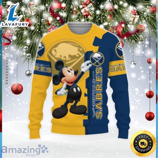 Buffalo Sabres Mickey Mouse Champions Football 3d All Over Printed