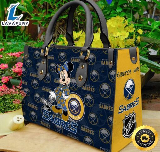 Buffalo Sabres NHL Minnie Women Leather Hand Bag