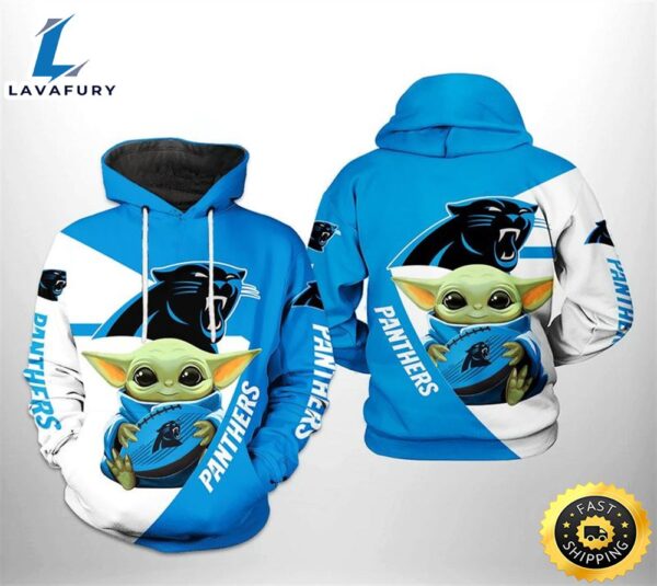 Carolina Panthers Baby Yoda Designs N97 3d Hoodie All Over Print
