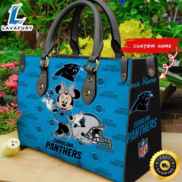 Carolina Panthers Minnie Women Leather Hand Bag