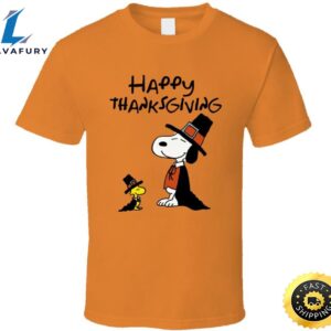 Charlie Brown Snoopy Happy Thanksgiving Graphic T-Shirt