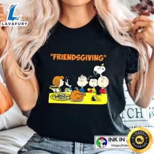 Charlie Brown Snoopy Peanuts Thanksgiving Friendsgiving Thanksgiving Party T-shirt
