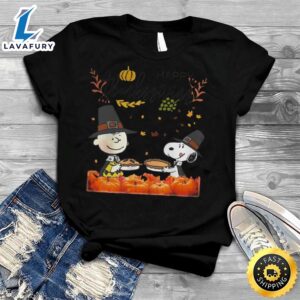 Charlie and Snoopy Peanuts happy Thanksgiving shirt