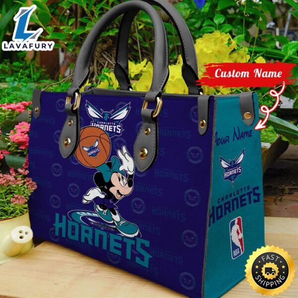 Charlotte Hornets NBA Minnie Women Leather Hand Bag