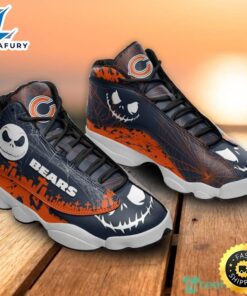 Chicago Bears Jack Skellington Halloween Air Jordan 13 Shoes For Fans