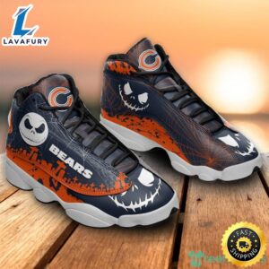 Chicago Bears Jack Skellington Halloween Air Jordan 13 Shoes For Fans