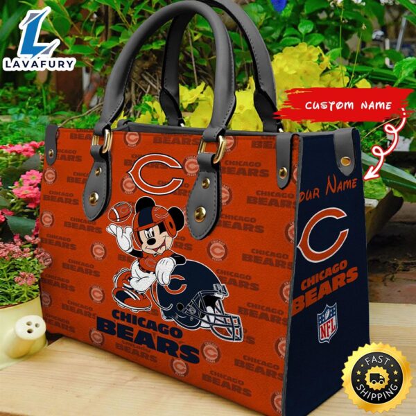 Chicago Bears Mickey Women Leather Hand Bag