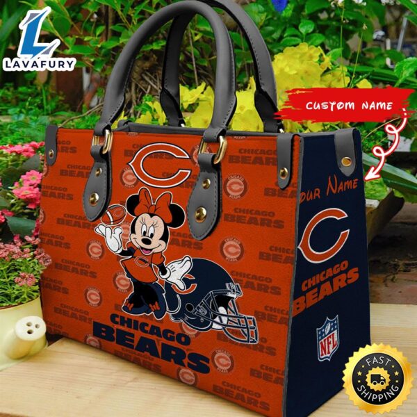 Chicago Bears Minnie Women Leather Hand Bag