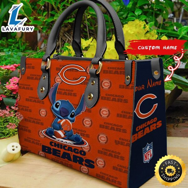 Chicago Bears Stitch Women Leather Hand Bag