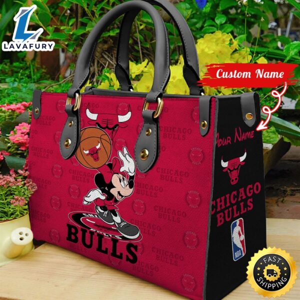 Chicago Bulls NBA Minnie Women Leather Hand Bag