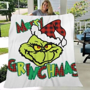 Christmas Flange Grinch Covering Blankets