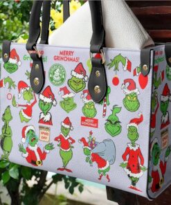 Christmas Grinch Leather Bag,Grinch Lovers Handbag