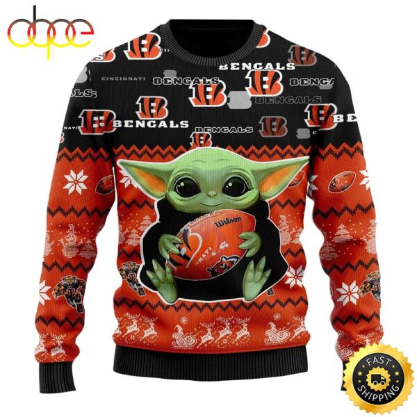 Christmas Star Wars Baby Yoda Star Wars Cincinnati Bengals Custom Name