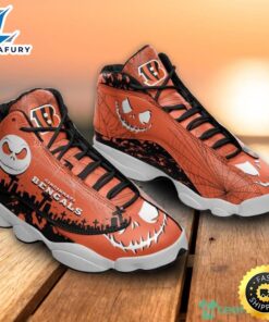 Cincinnati Bengals Jack Skellington Halloween Air Jordan 13 Shoes For Fans