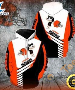 Cleveland Browns Snoopy Hoodie 3d