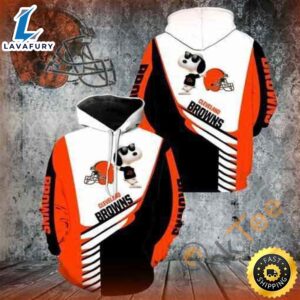 Cleveland Browns Snoopy Hoodie 3d