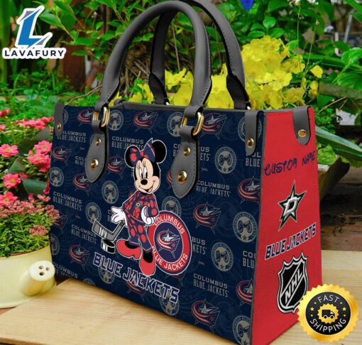 Columbus Blue Jackets NHL Minnie Women Leather Hand Bag