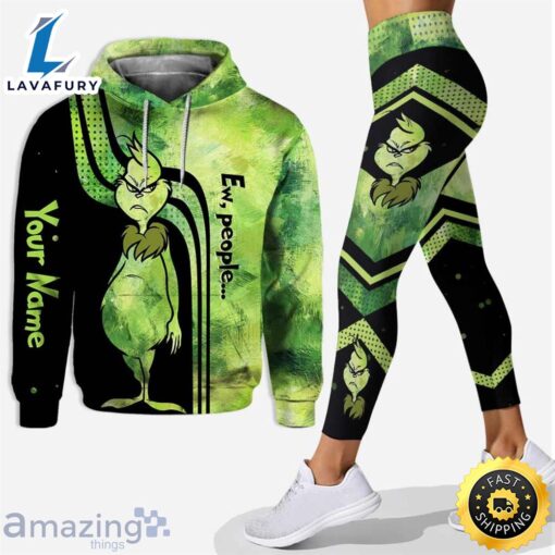 Custom Name Grinch Ew People… Hoodie And Leggings