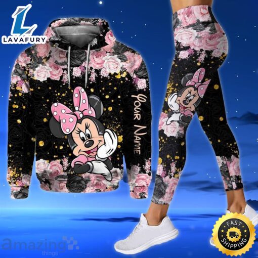 Custom Name Minnie Mouse Hoodie And Leggings Cute Gift