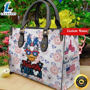 Daisy Duck th July Women Leather Bag