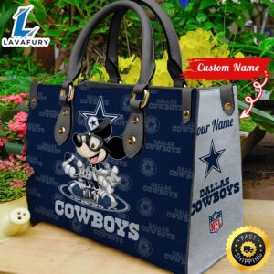 Dallas Cowboys Mickey Retro Women Leather Hand Bag