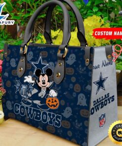 Dallas Cowboys NFL Mickey Halloween Women Leather Hand Bag