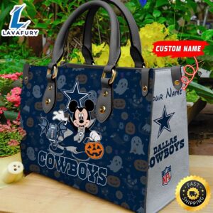 Dallas Cowboys NFL Mickey Halloween Women Leather Hand Bag