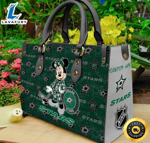 Dallas Stars NHL Minnie Women Leather Hand Bag