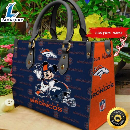 Denver Broncos Mickey Women Leather Hand Bag