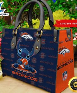 Denver Broncos Stitch Women Leather Hand Bag
