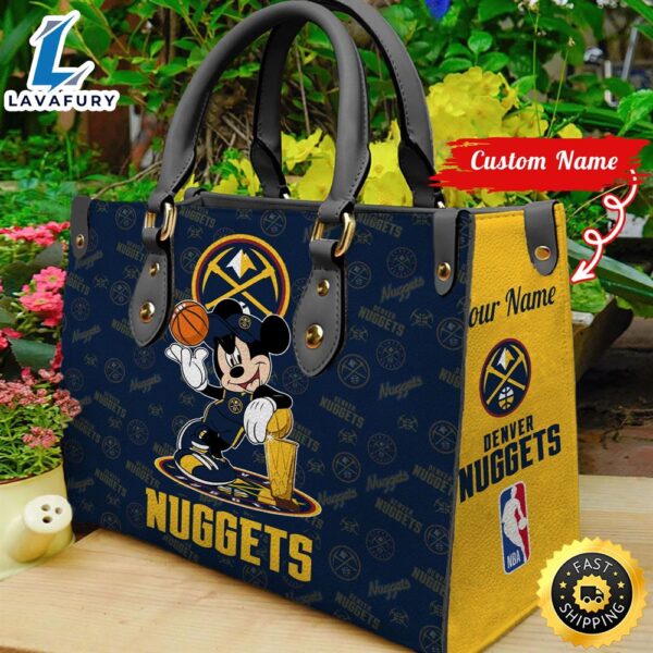 Denver Nuggets Champions Mickey Women Leather Hand Bag