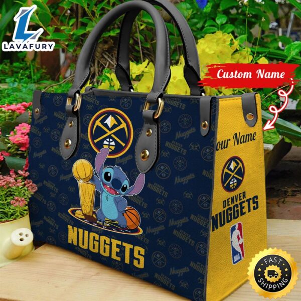 Denver Nuggets Champions Stitch Women Leather Hand Bag