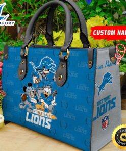 Detroit Lions Disney Women Leather Bag