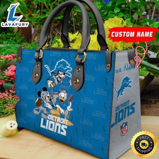 Detroit Lions Disney Women Leather Bag