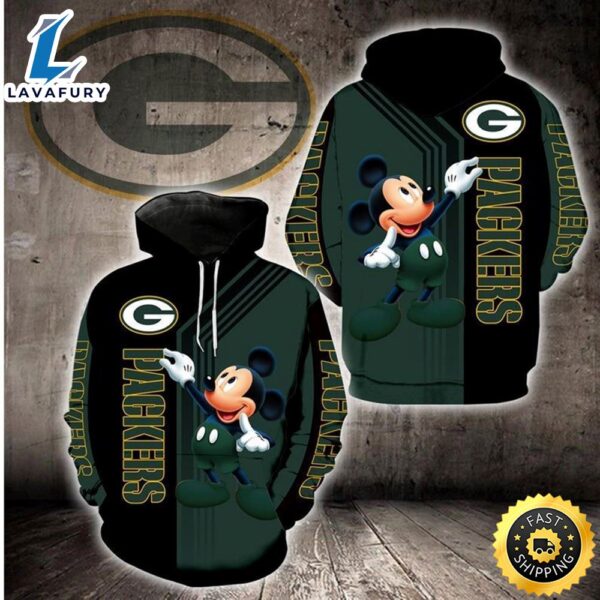 Disney Mickey Green Bay Packers Green Bay Packers 26 Nfl Gift For Fan 3d All Over Print Shirt