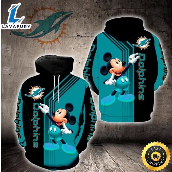 Disney Mickey Miami Dolphins 29 Nfl Gift For Fan 3d All Over Print Shirt