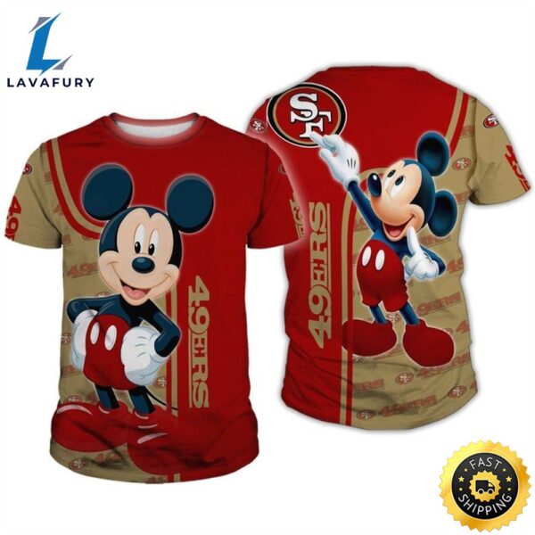 Disney Mickey Mouse San Francisco 49ers 25 Nfl Gift For Fan 3d All Over Print Shirt