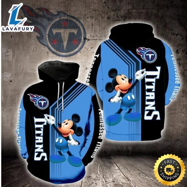 Disney Mickey Mouse Tennessee Titans Nfl Gift For Fan 3d All Over Print Shirt